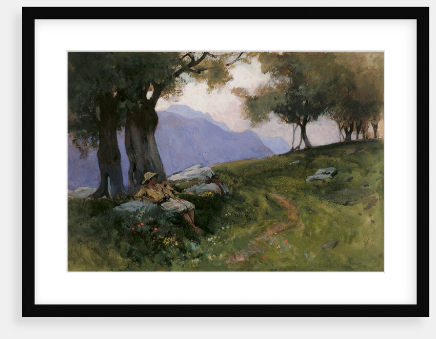 Hillside of Lake Garda by George Petrie