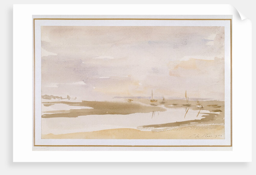 Seascape with Sandbanks and Fishing Boats by Philip Wilson Steer