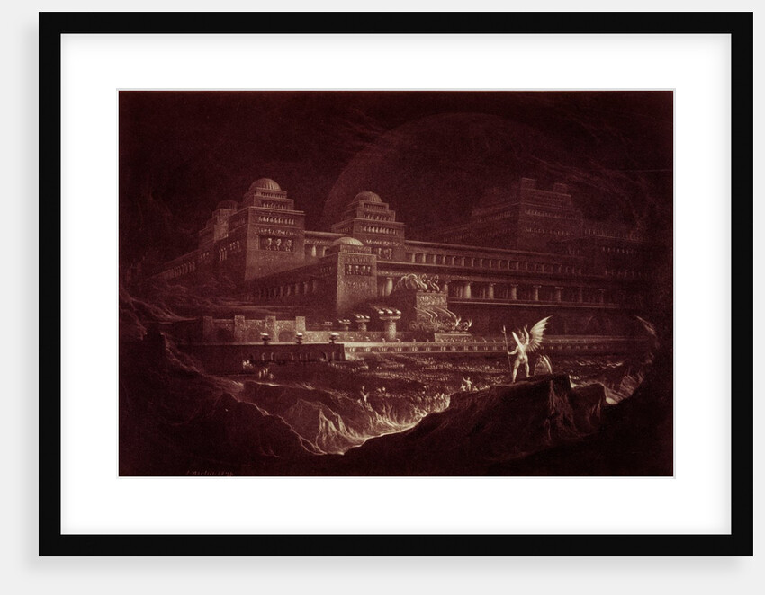 The devils construct Satan's palace, Pandemonium, illustration from Paradise Lost by Anonymous