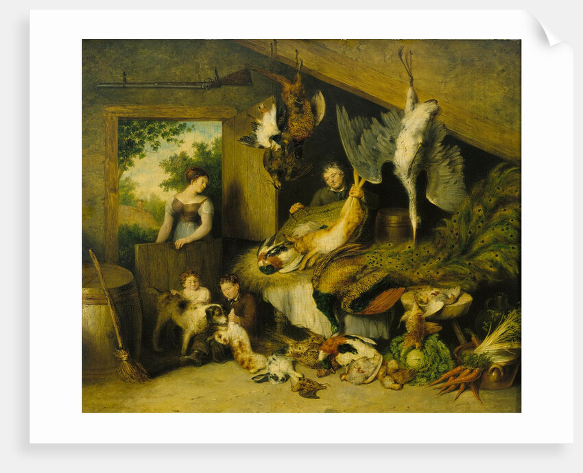 Interior With Figures and Still Life by Benjamin Blake