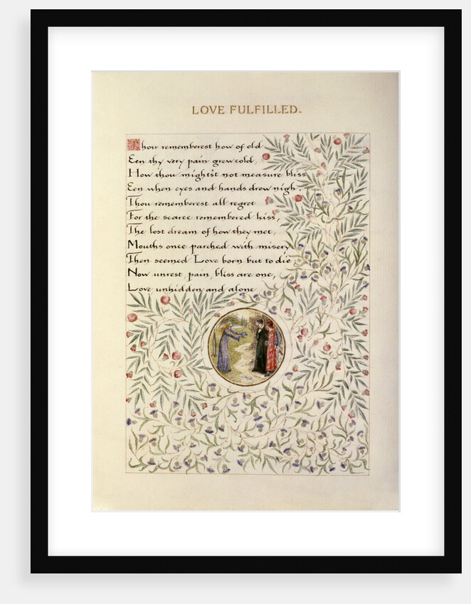 Title page from Love Fulfilled by William Morris