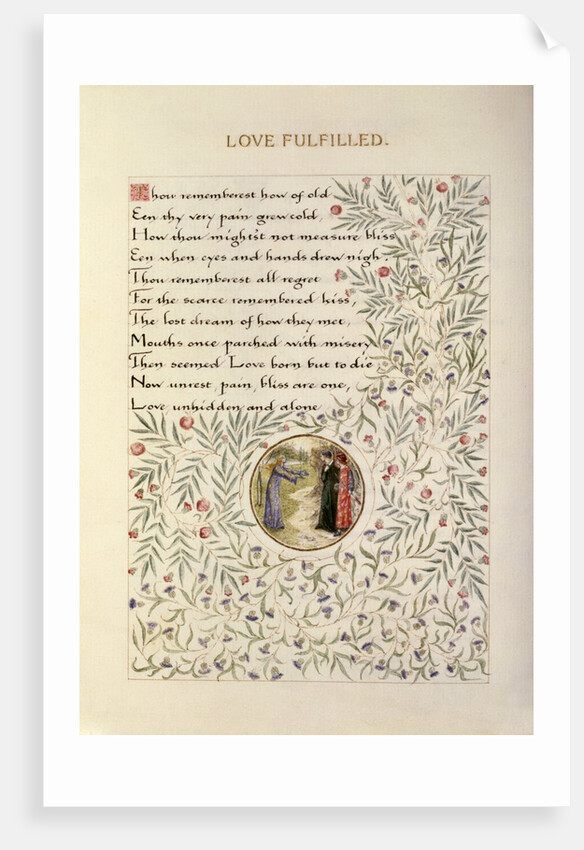 Title page from Love Fulfilled by William Morris