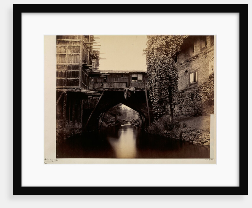 Srinagar, Kashmir, Bridge over the Marqual Canal by Samuel Bourne