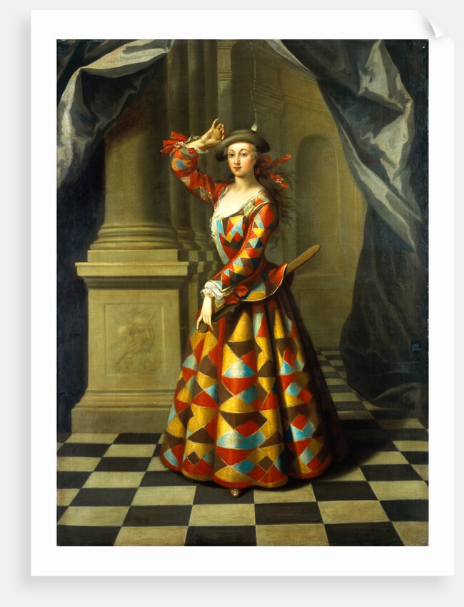 Hester Booth as a Harlequin Woman by John Ellys