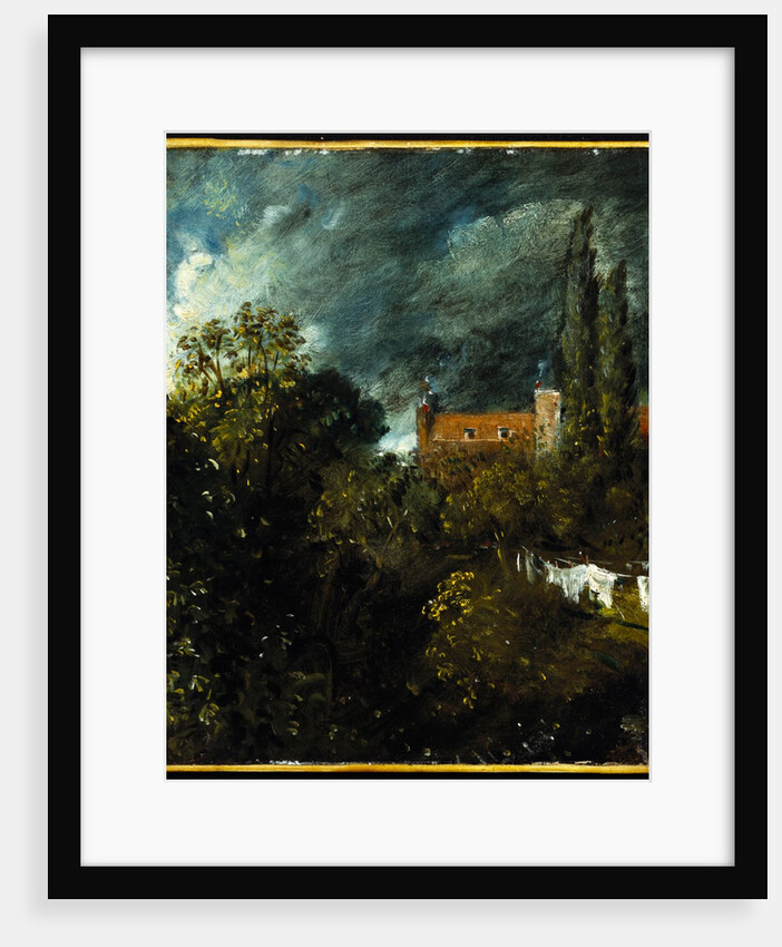 Trees, Sky and Red House by John Constable