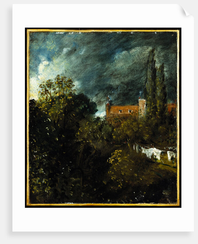 Trees, Sky and Red House by John Constable