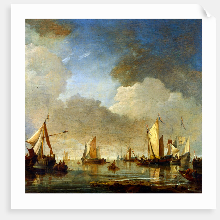 Large Ships and Boats in a Calm by Willem Van de Velde