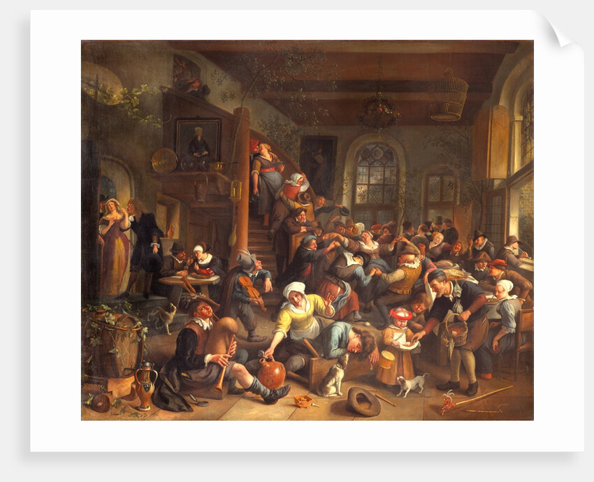The egg dance, peasants merrymaking in an Inn by Jan Steen