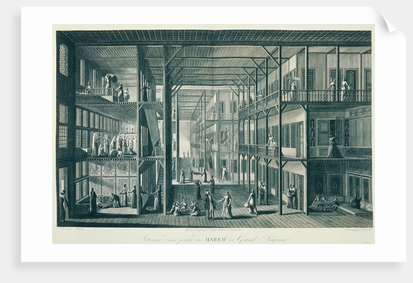 Interior of the Grand Master's Harem, Constantinople by Antoine Ignace Melling