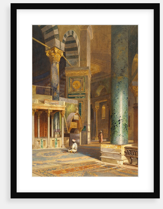 Interior of the Dome of the Rock, Holy Land by Carl Friedrich Heinrich Werner