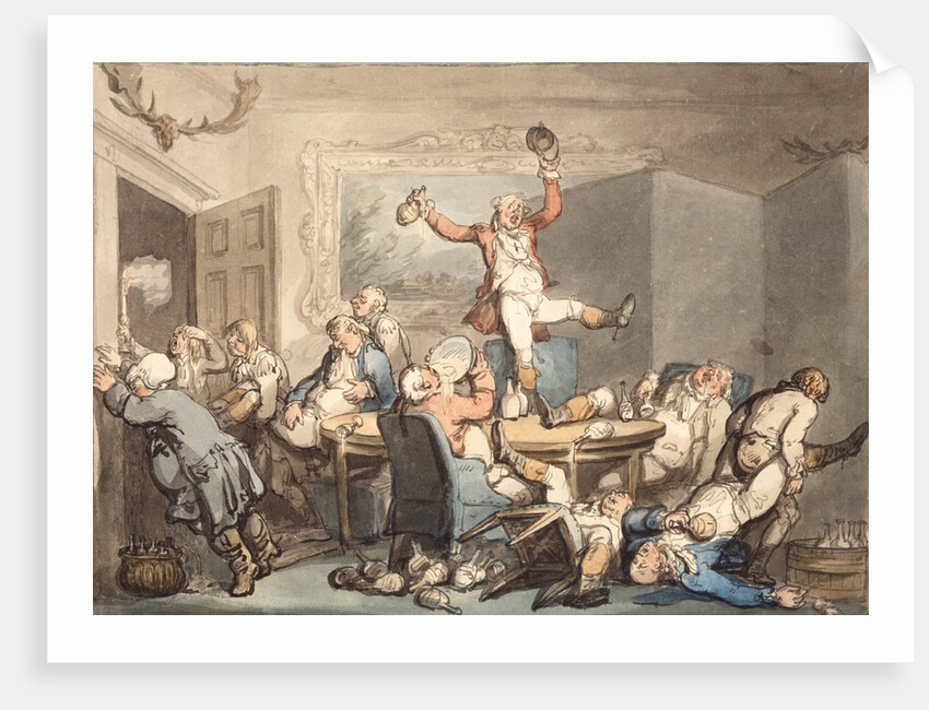 The hunt supper by Thomas Rowlandson