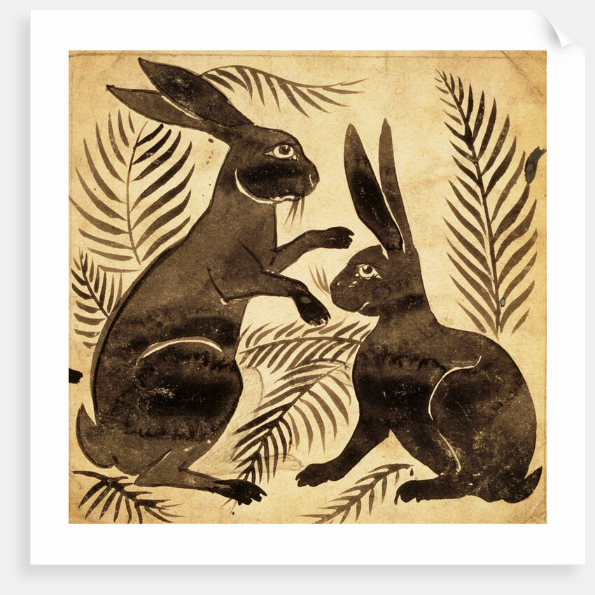 Two Rabbits or Hares by William Frend De Morgan