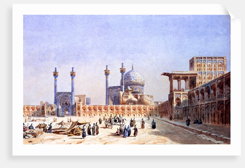 Meidan-i-Chah ou Place Royale, Ispahan by Eugéne-Napoléon Flandin