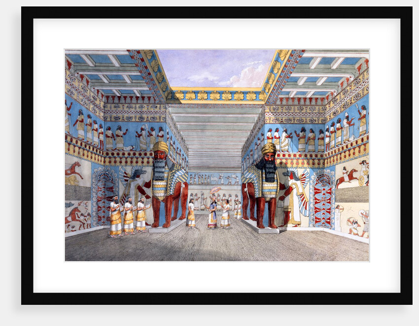 Reconstruction of the Throne Room in the palace of Ashurnasipal II at Nimrud, in Iraq by Austen Henry Layard