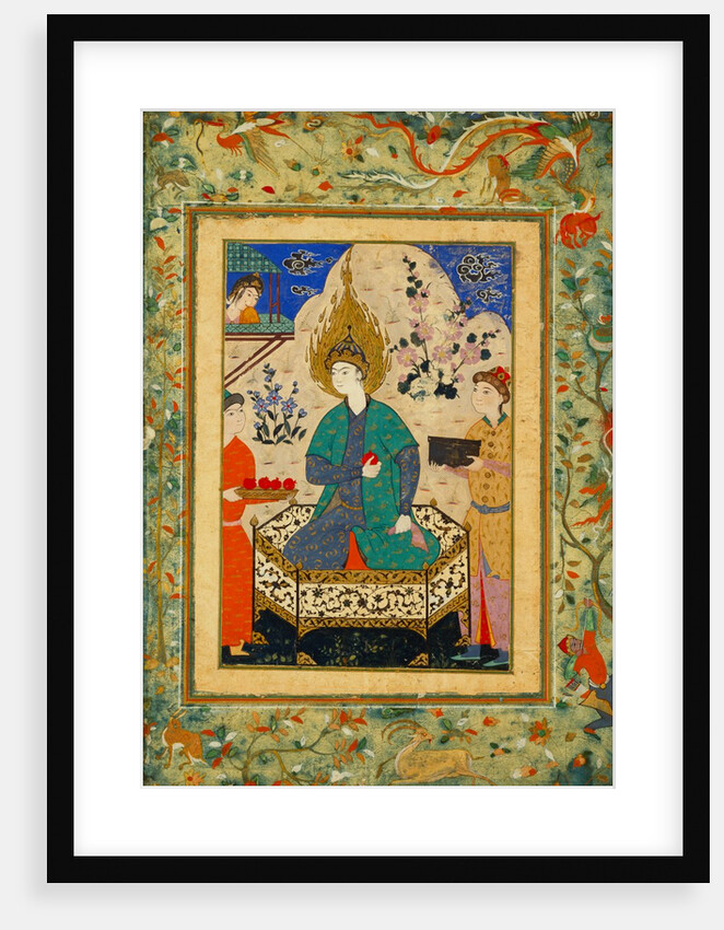 Saint receiving offerings of food from Yusuf Qarzwin by Unknown