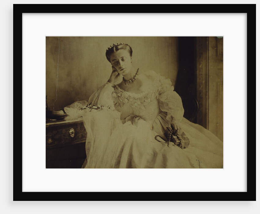 Isabella seated holding jewellery box by Lady Clementina Hawarden
