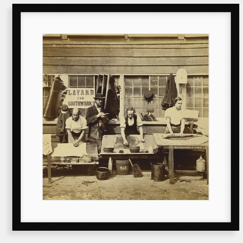 Workers finishing skivers and persians by Geoffrey Bevington