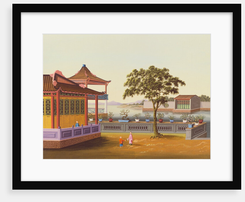 Large garden scene. China, 19th century by Unknown