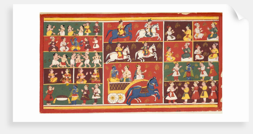 Krishna revealing his nature as Vishnu to an Englishman by Unknown