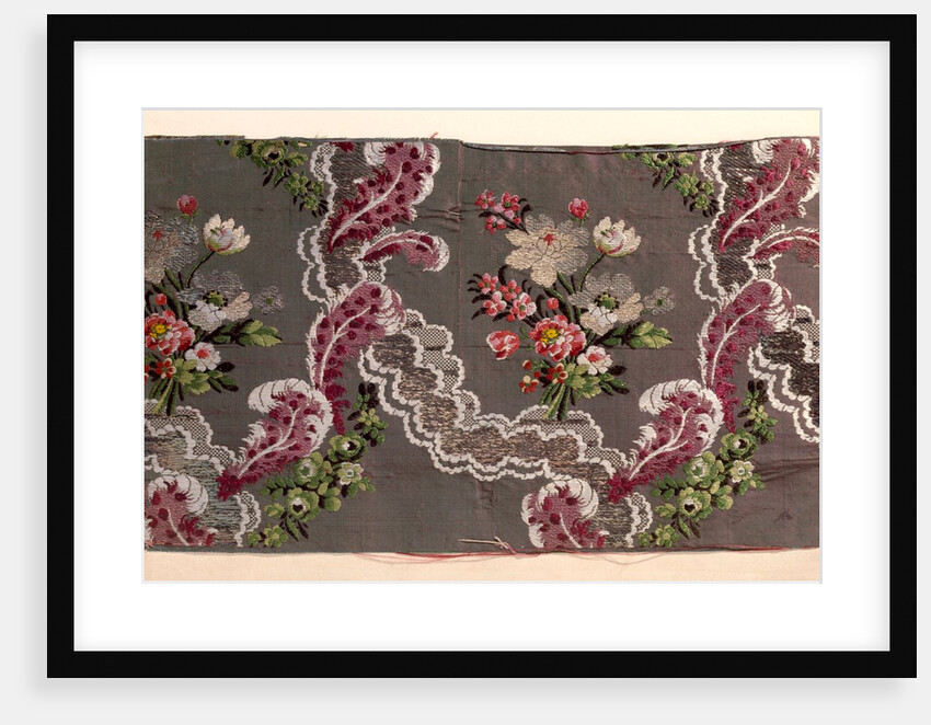 Textil design with a floral pattern by Anonymous