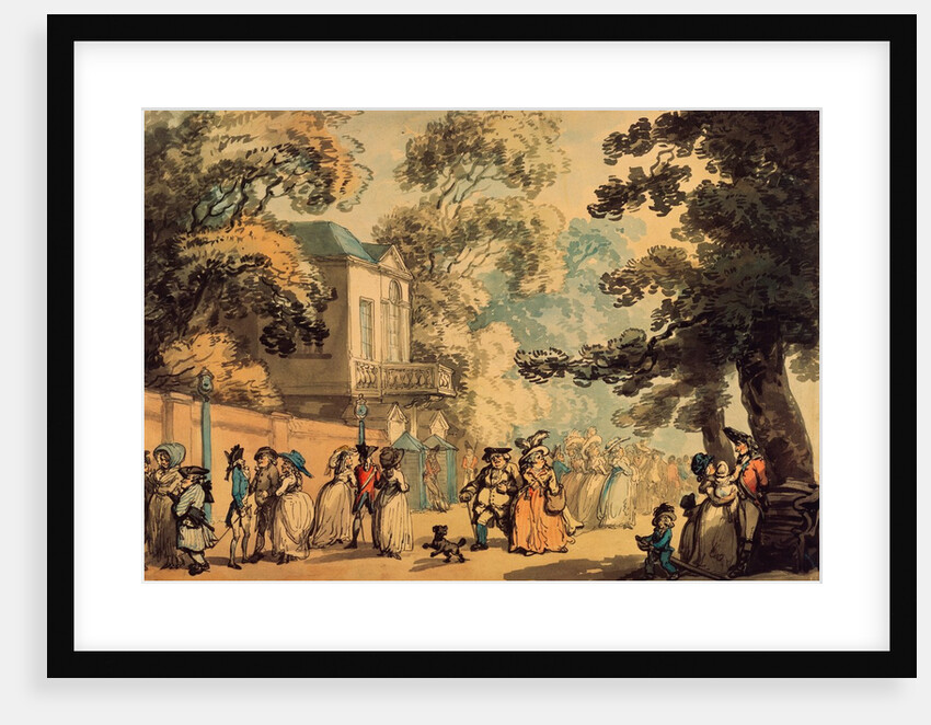 Entrance to the Mall, Spring Gardens by Thomas Rowlandson