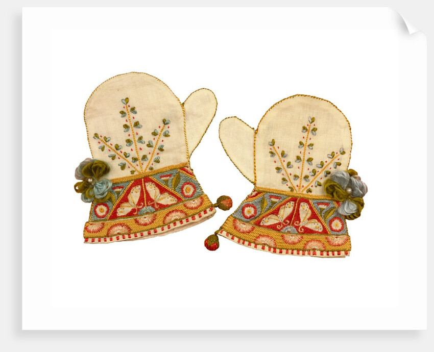 Pair of christening mittens by Charles Ricketts