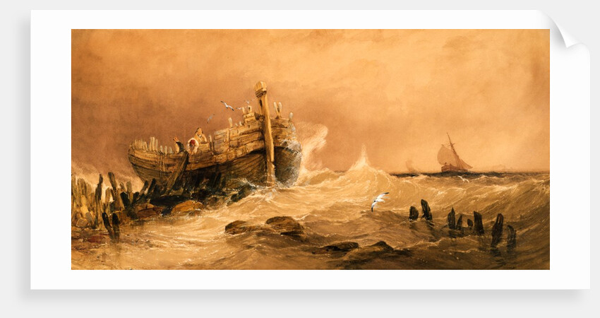 Old Breakwater on the Essex Coast by Charles Bentley