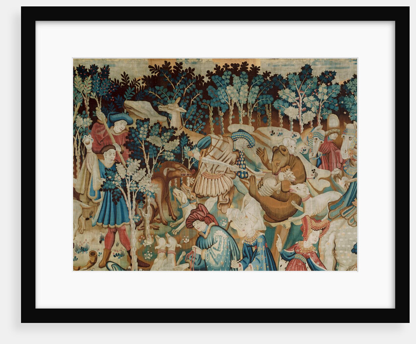 Devonshire Hunting Tapestry, Boar and Bear Hunt, detail by Anonymous