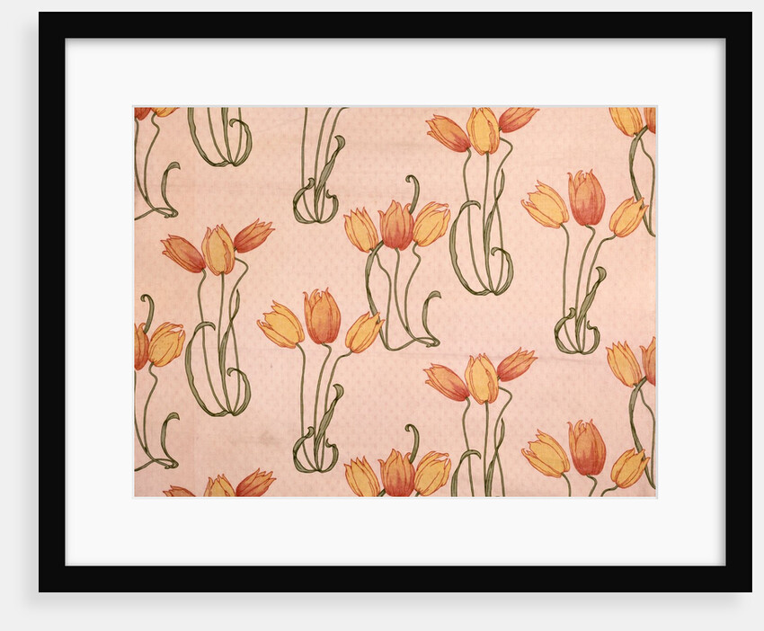 Tulips furnishing fabric by Unknown