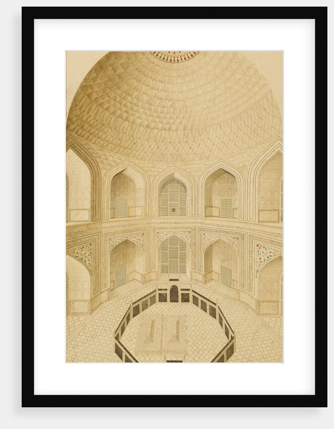 Interior of the tomb chamber of the Taj Mahal by Unknown