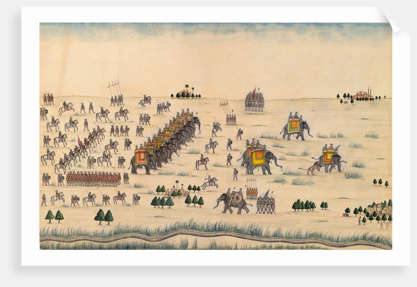 A tiger hunt with Nabob Shuja-ud-duala and Captain Harper present by Unknown