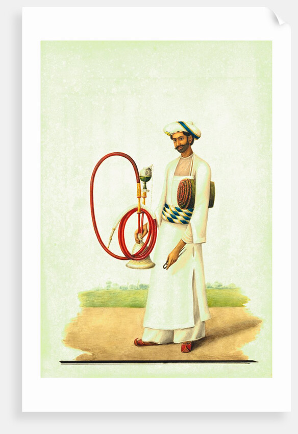 A hookah-bearer by Shaikh Muhammad Amir