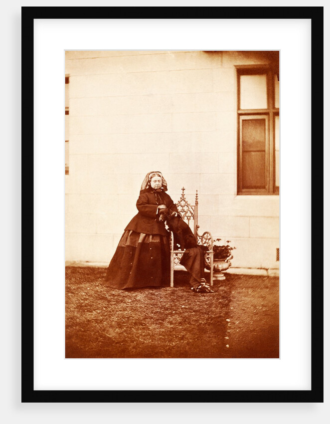 Queen Victoria in a garden by W & D Downey