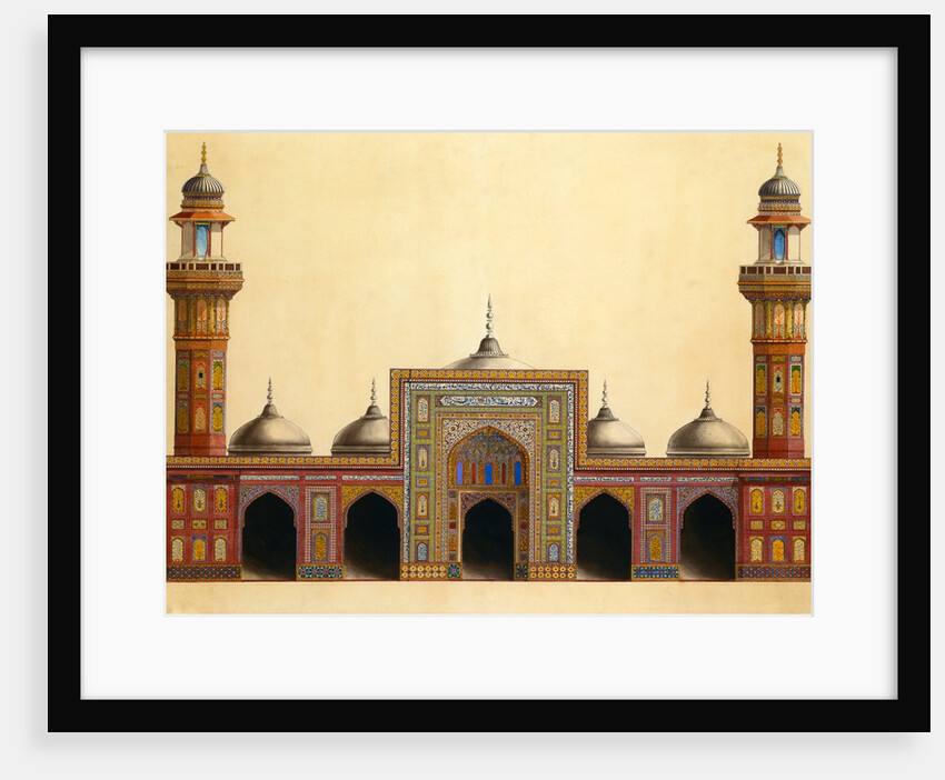 Facade of the Mosque of Wazir Khan by Din Muhammad