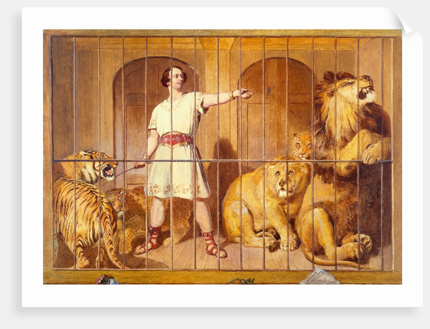 Mr Van Amburgh with trained lions and tigers. Europe, 18th-19th century by Anonymous