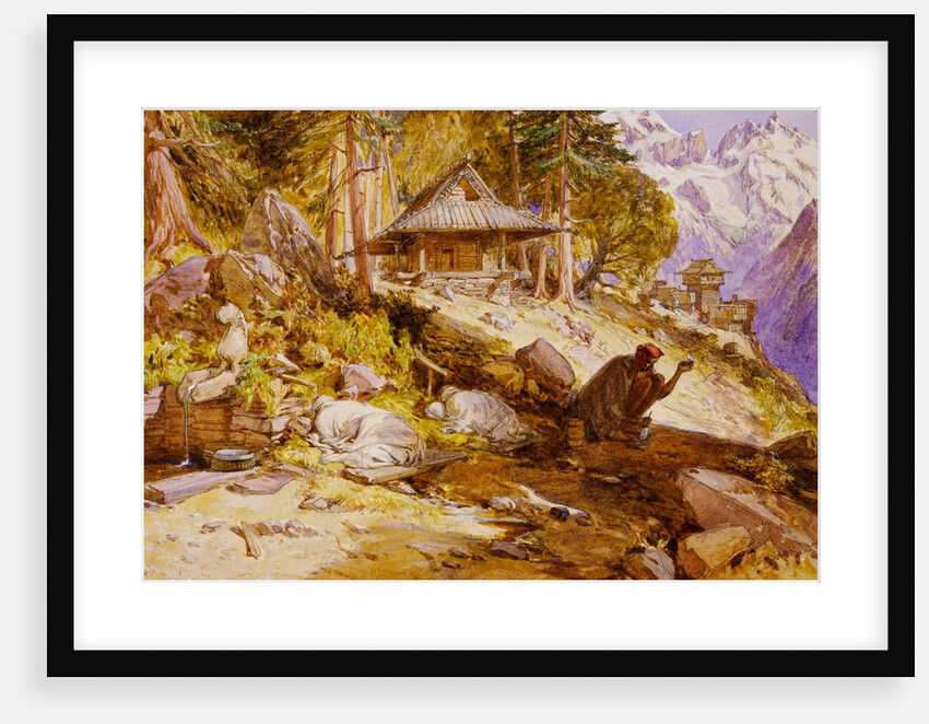 Children Sleeping in the Himalayas by William Simpson