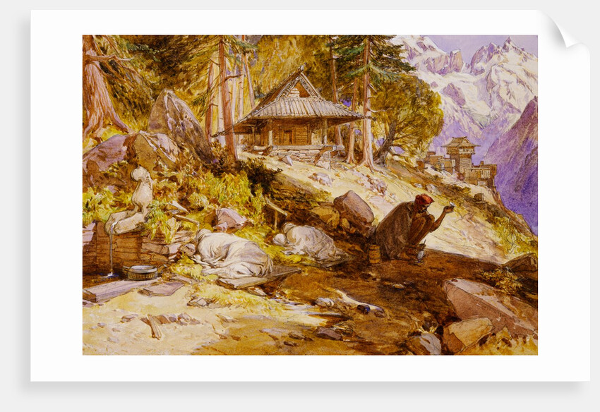 Children Sleeping in the Himalayas by William Simpson