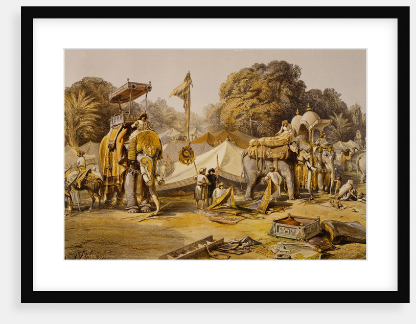 State Elephants in the Mahratta Carup by William Simpson