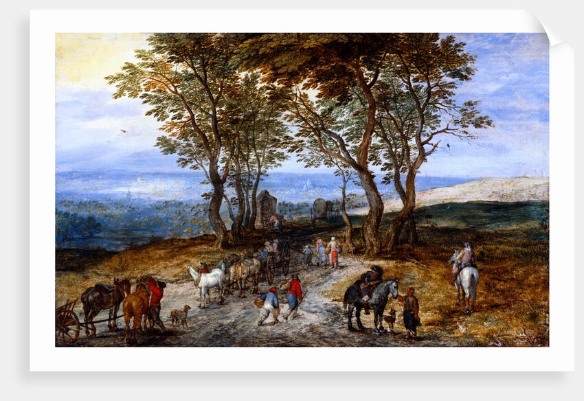 Country Road Scene with Figures by Jan Brueghel The Elder