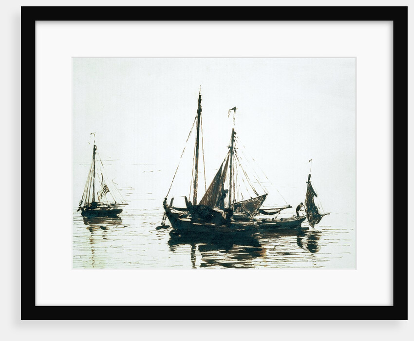 Fishing boats at anchor by John Constable
