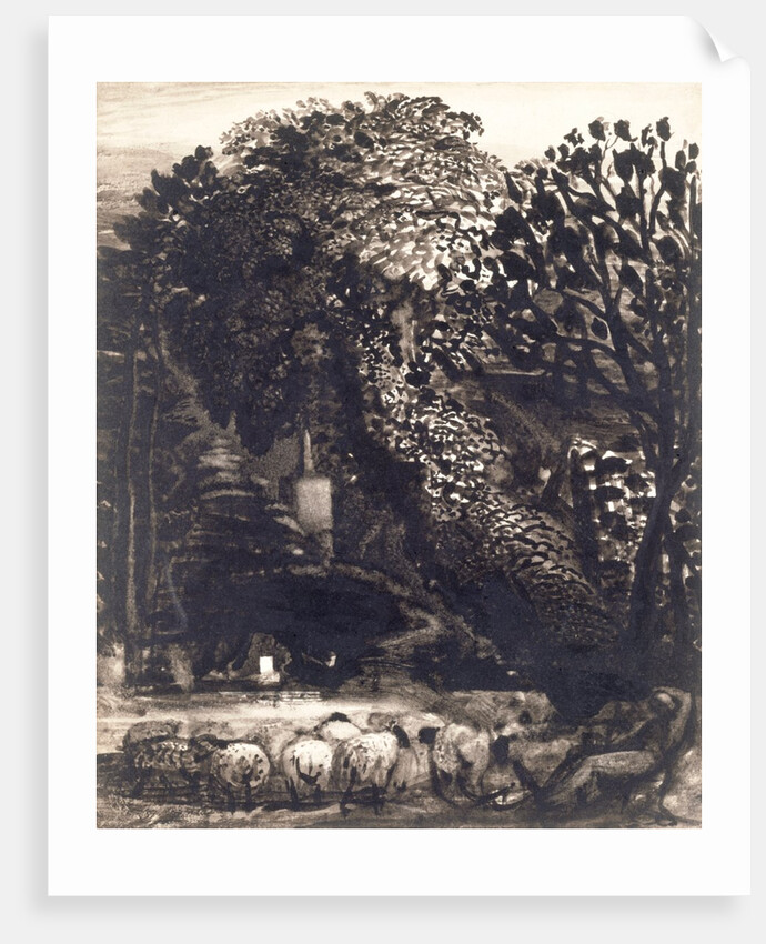 A Village Church Among Trees by Samuel Palmer