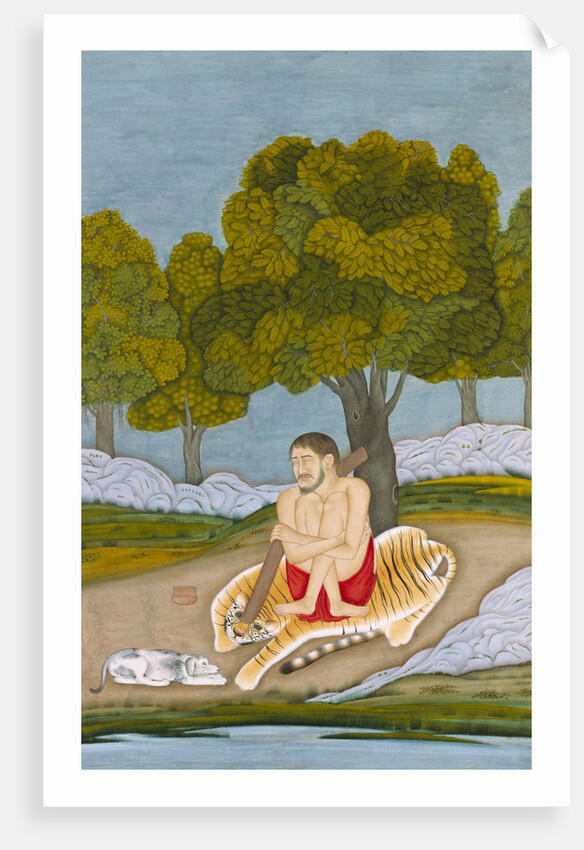 Ascetic seated on a tiger skin. Murshidabad, India, late 18th century by Unknown