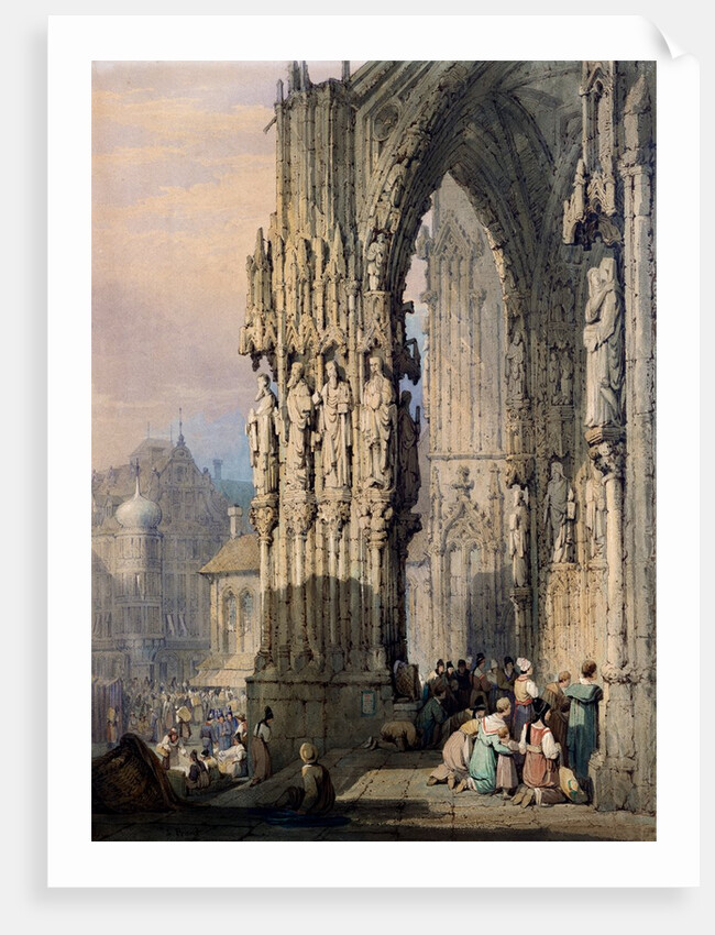 Porch of Ratisbon Cathedral by Samuel Prout