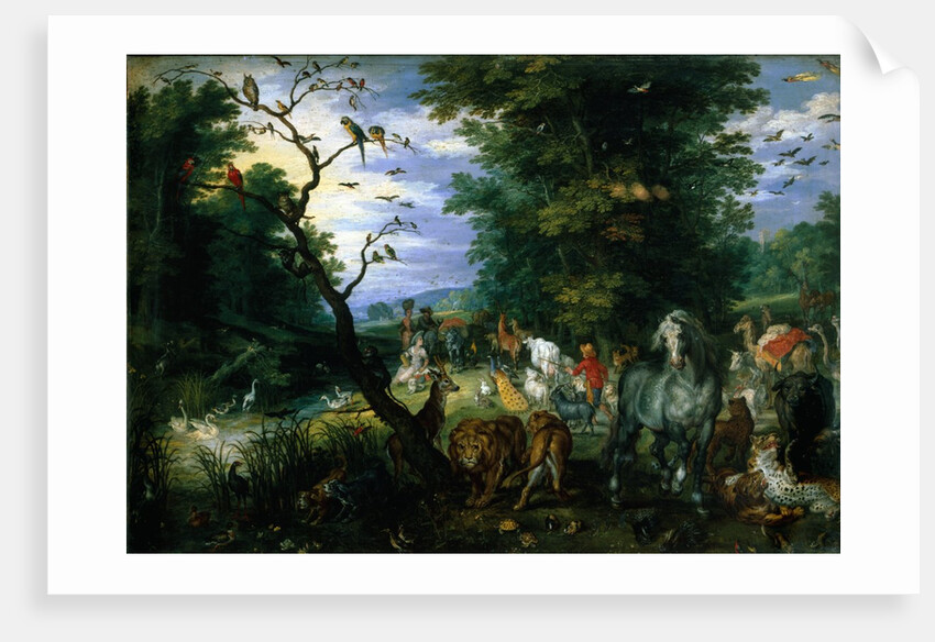 Garden With Animals by Jan Brueghel The Elder)