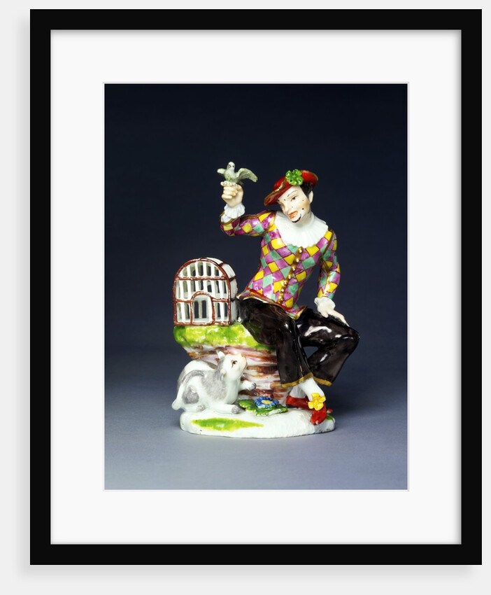 Harlequin with birdcage by Johann Joachim Kändler