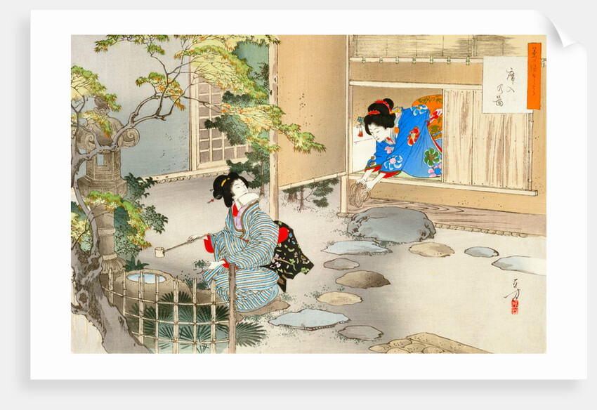 The Entrance to the Tea Room by Mizuno Toshikata