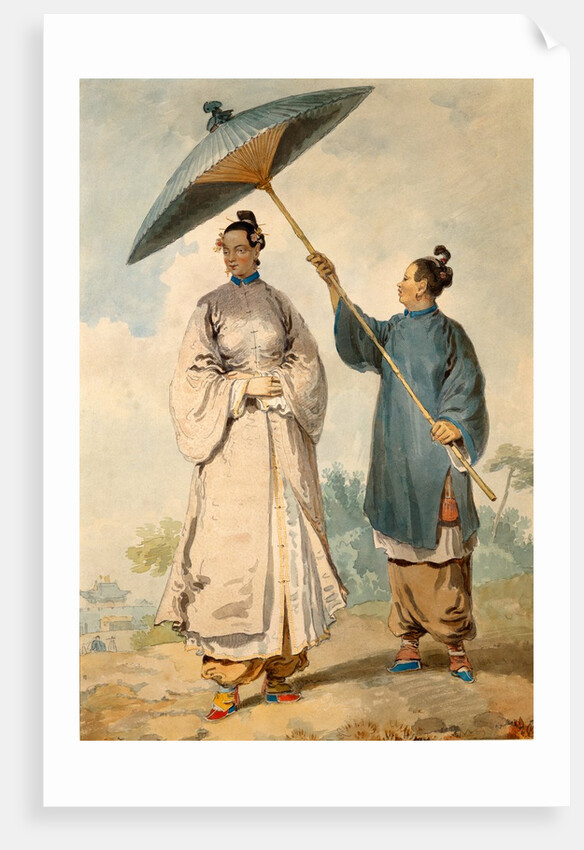 Chinese Lady With Attendant by William Alexander