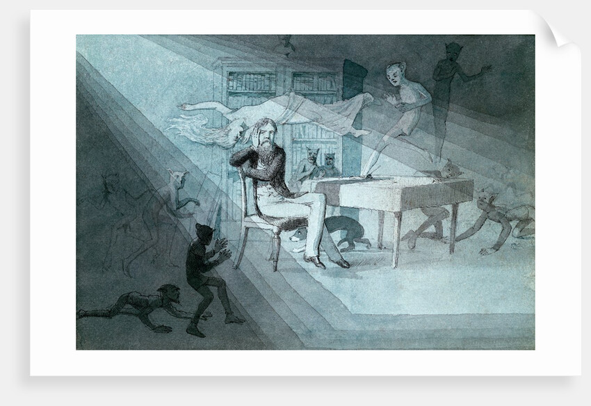 Meditation, self portrait by Charles Altamont Doyle