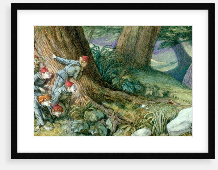 Wood Elves Watching a Lady by Richard Doyle