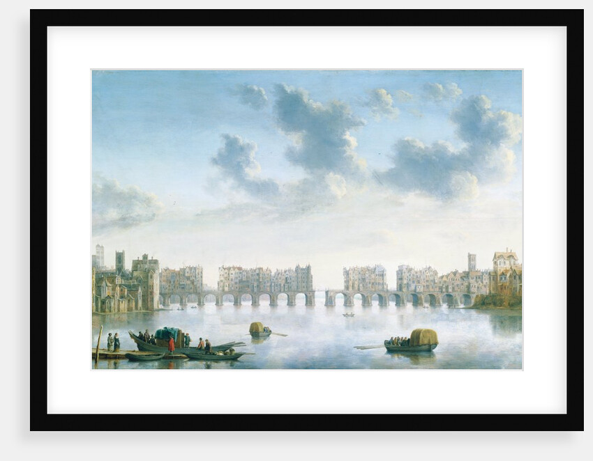 View of Old London Bridge from the West by Claude de Jongh